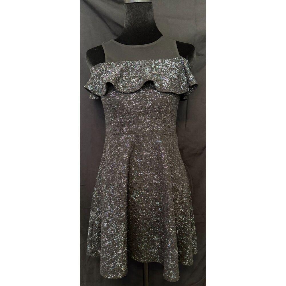 #145 - Disney Girls Black Sparkle Dress Size Medium